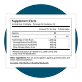 Pattern Wellness Omega3 no GMO, sin gluten ni lactosa, con pruebas de laboratorio.