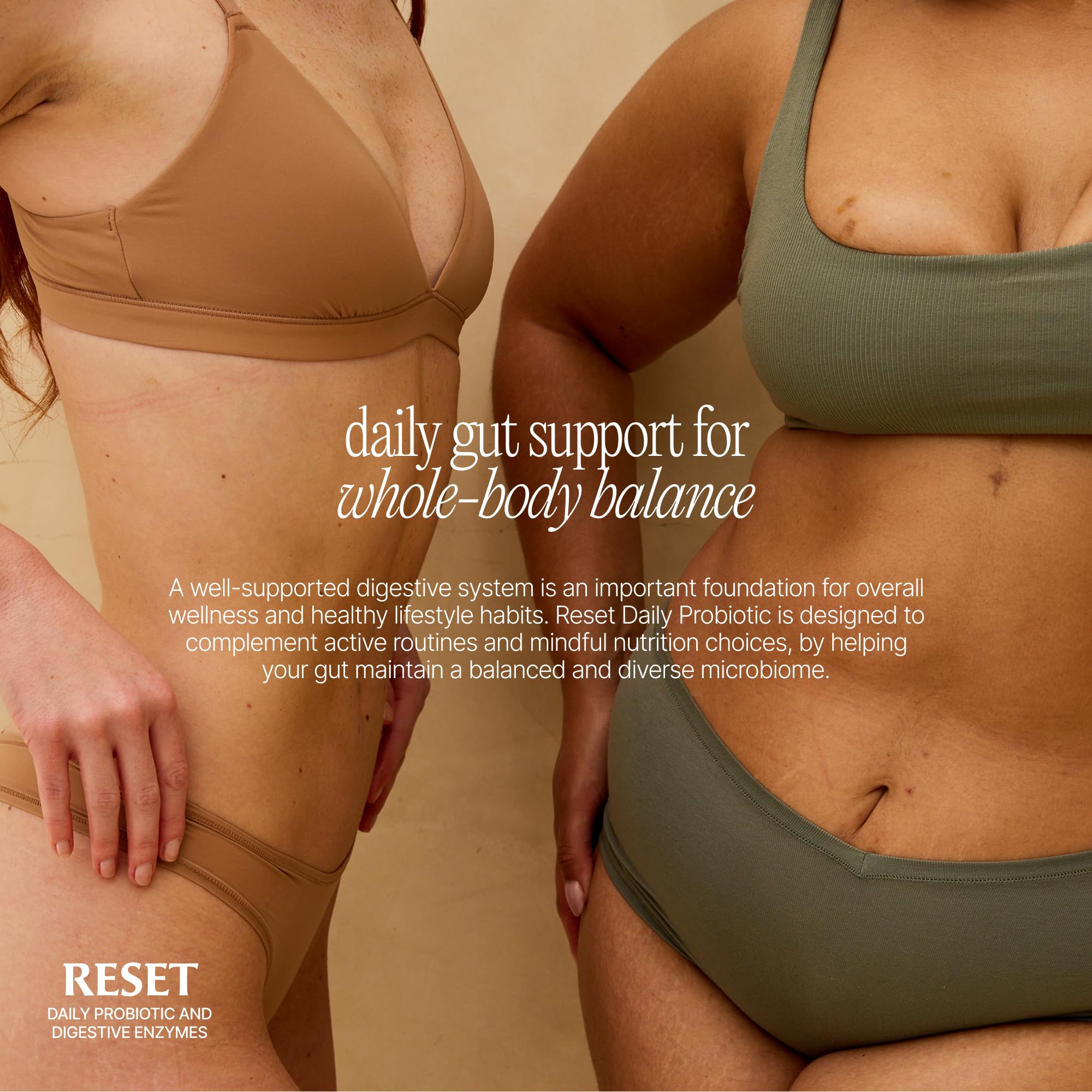 Paulina Fitness Reset Diario Probiótico etiqueta vegana, producto sostenible.