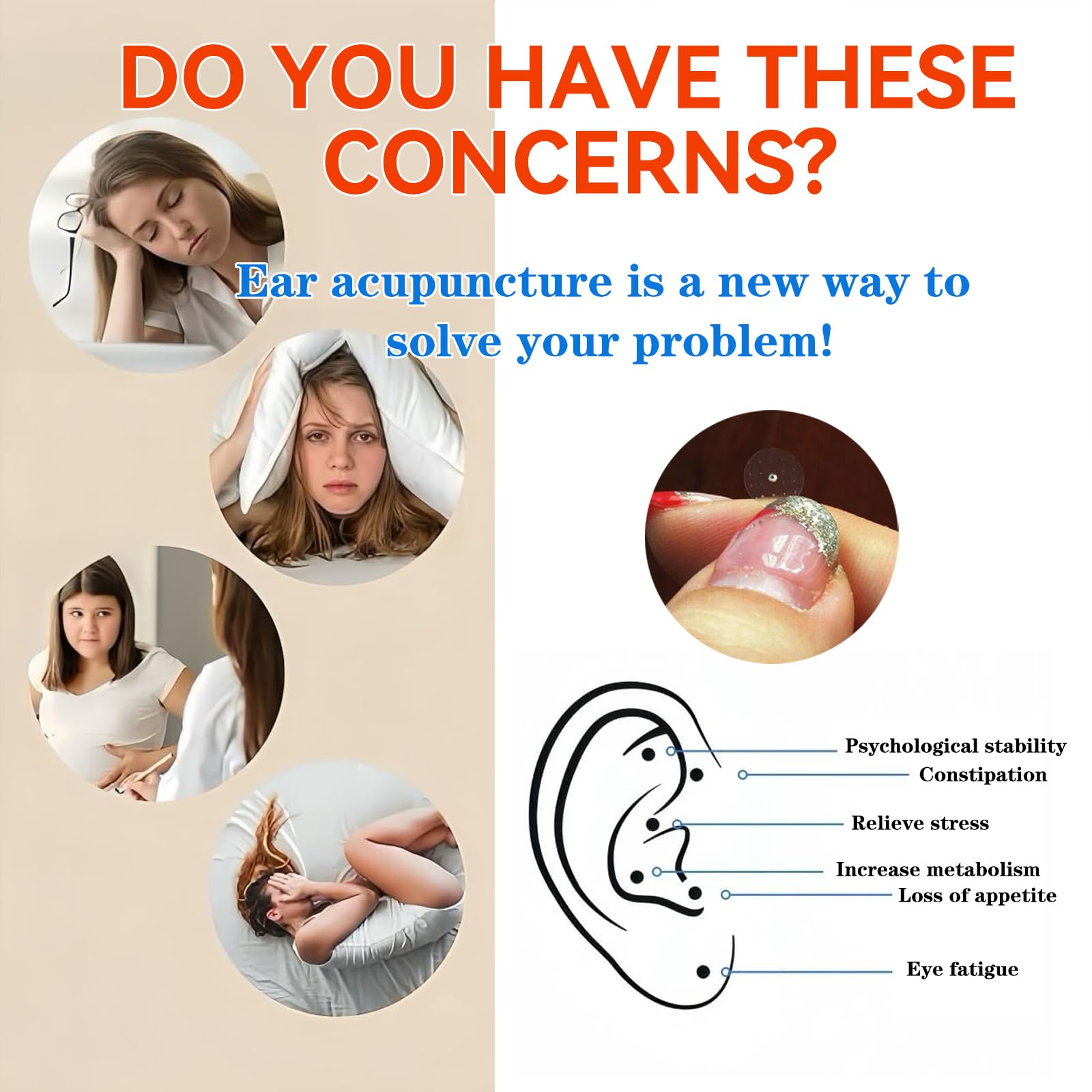 Pddolw pegatinas auriculares para aplicación rápida y sin dolor