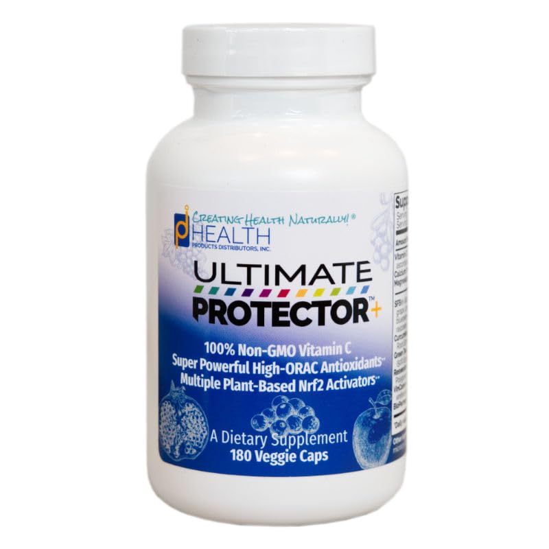Protector Plus PDI Health: vista frontal de la botella destacando antioxidantes de alto ORAC.