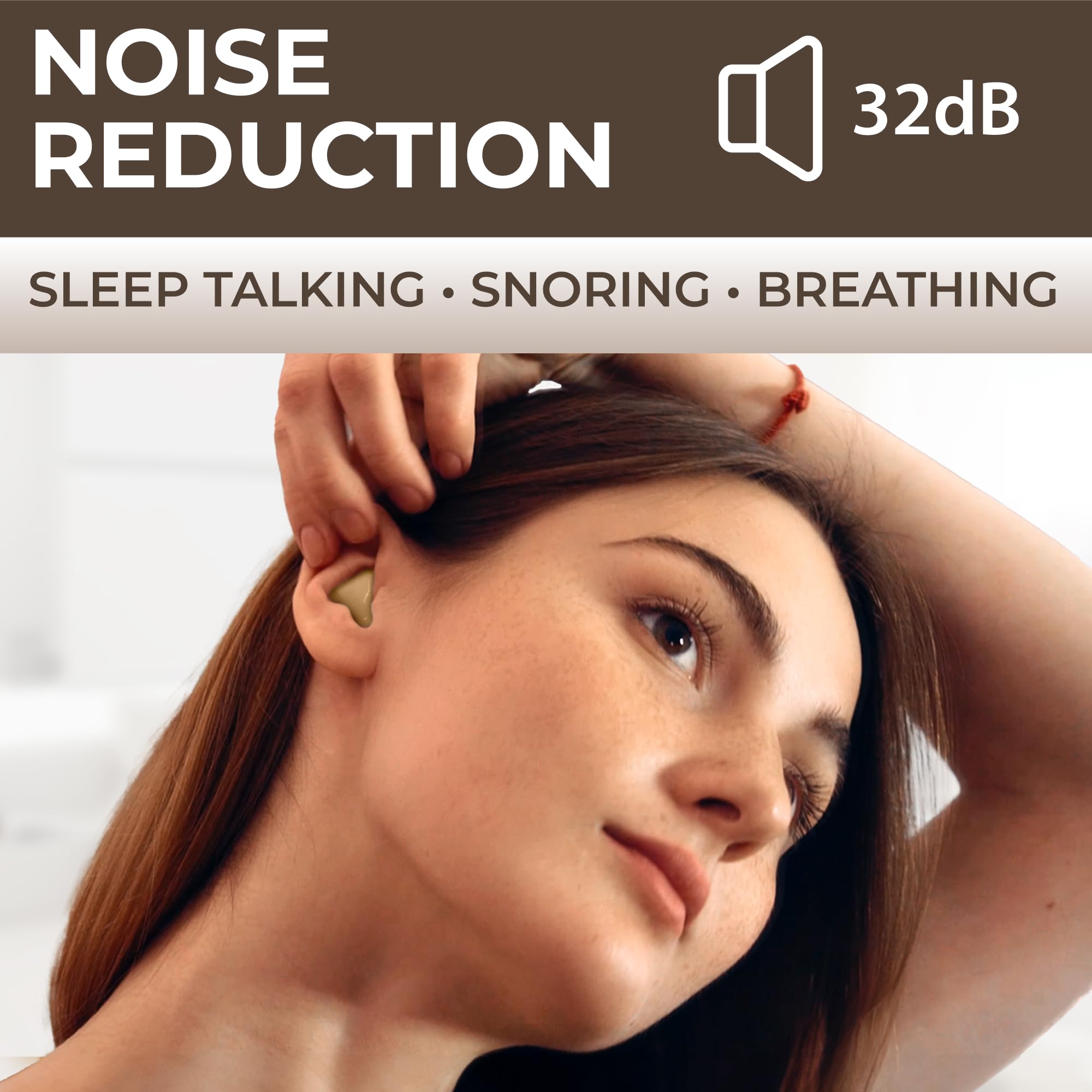 Peace&Quiet 32dB bloquea ruidos molestos para dormir mejor.