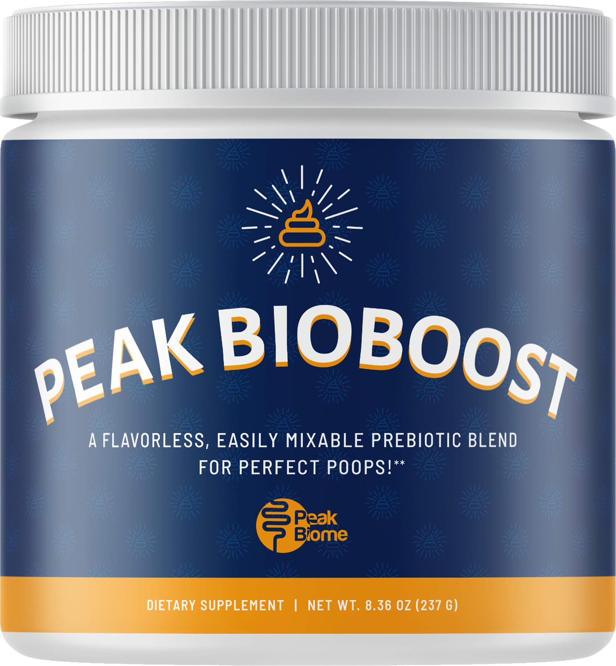 Peak Biome Peak BioBoost en botella con sabor neutro para apoyo digestivo diario.