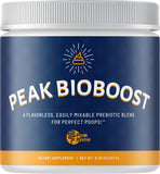 Peak Biome Peak BioBoost en botella con sabor neutro para apoyo digestivo diario.
