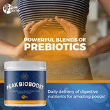 Peak Biome Peak BioBoost en pote de 30 porciones, fácil de incorporar.