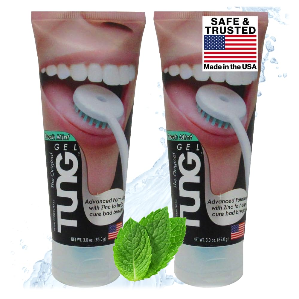Peak Essentials Tung Gel con menta fresca para limpiar la lengua y refrescar la boca