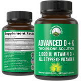 Peak Performance Advanced Vitamin D2000 UI en bote, ayuda a apoyar huesos fuertes