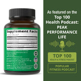 Peak Performance Advanced Vitamin D2000 UI etiqueta de seguridad, sin gluten ni organismos modificados