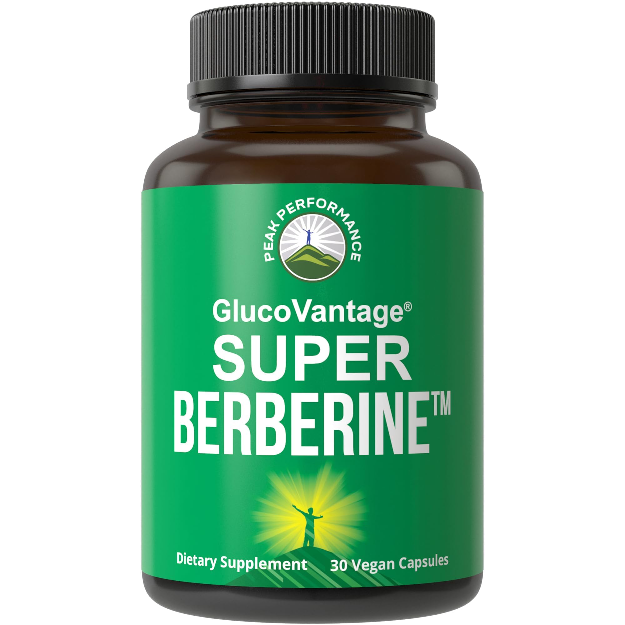 Peak Performance Dihidroberberina: botella frontal, etiqueta clara para apoyar el metabolismo.