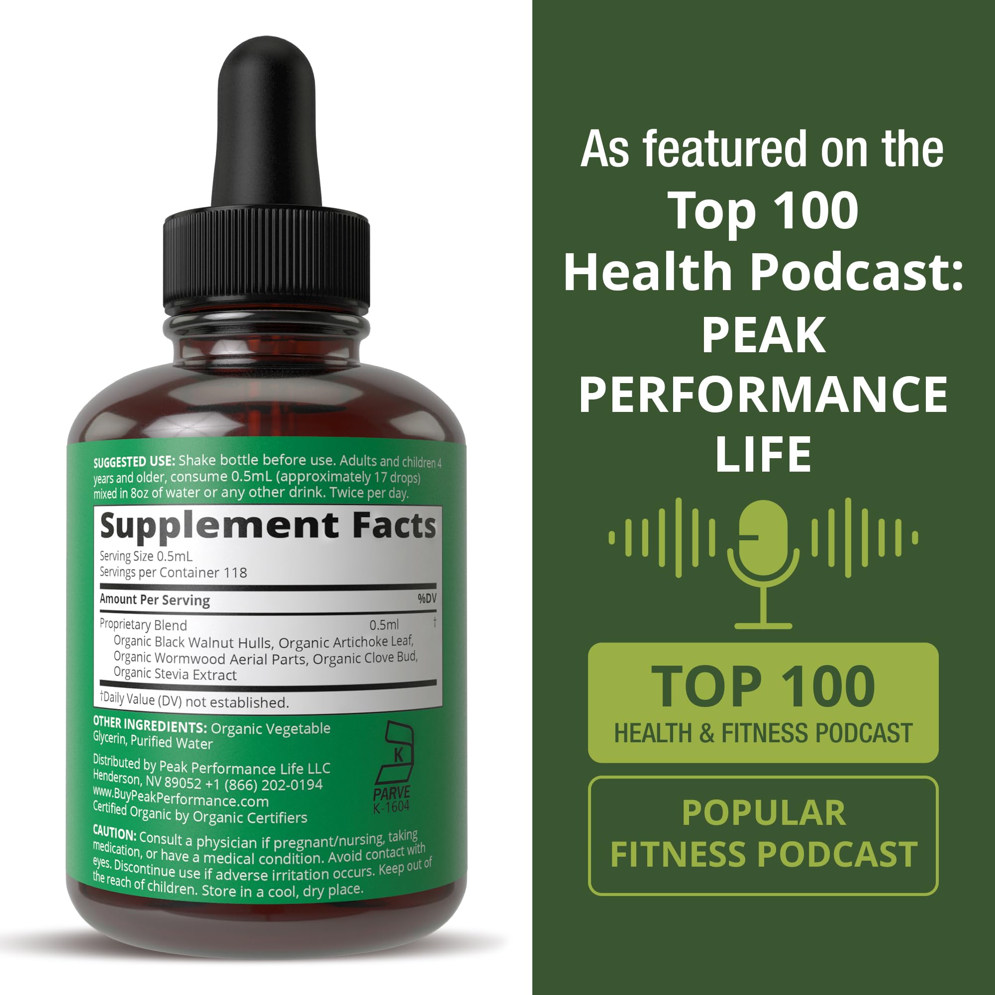 Prueba de pureza de Peak Performance por terceros