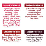 Peak Performance Organic Reds polvo moringa para energía sostenida.