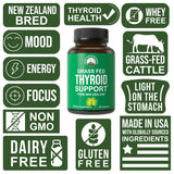 Origen NZ vaca pastura: tiroides de res crudo desecado para bienestar