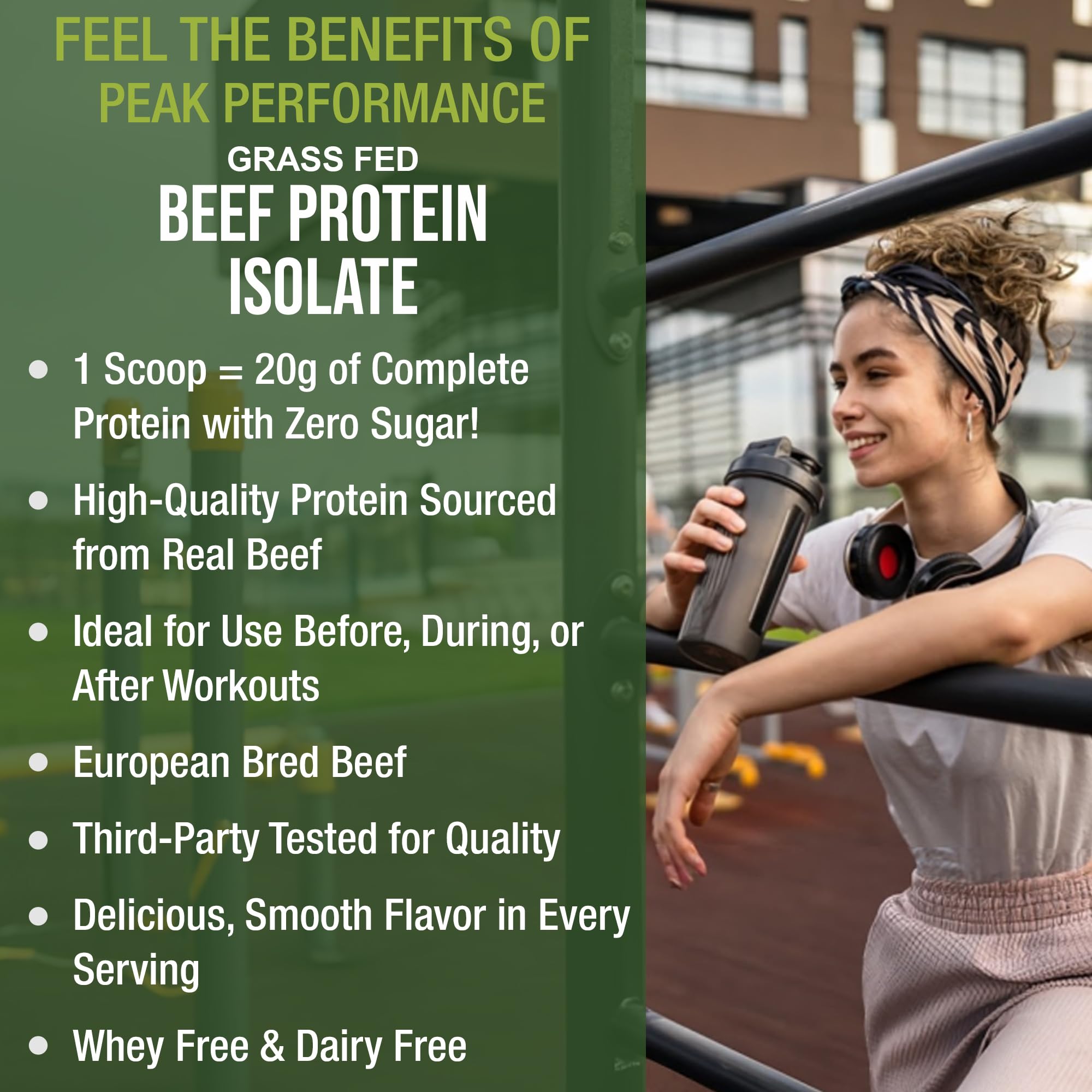 Dieta de atleta con Peak Performance proteina de res aislada sin lactosa