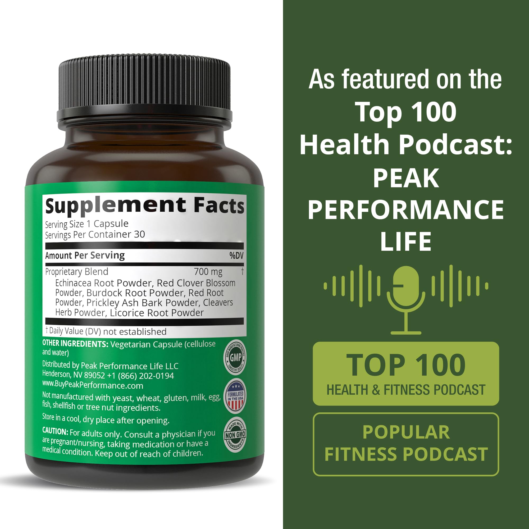 Peak Performance Lymphatic Bardana: raíz seca destacada, tradición herbal para drenaje.