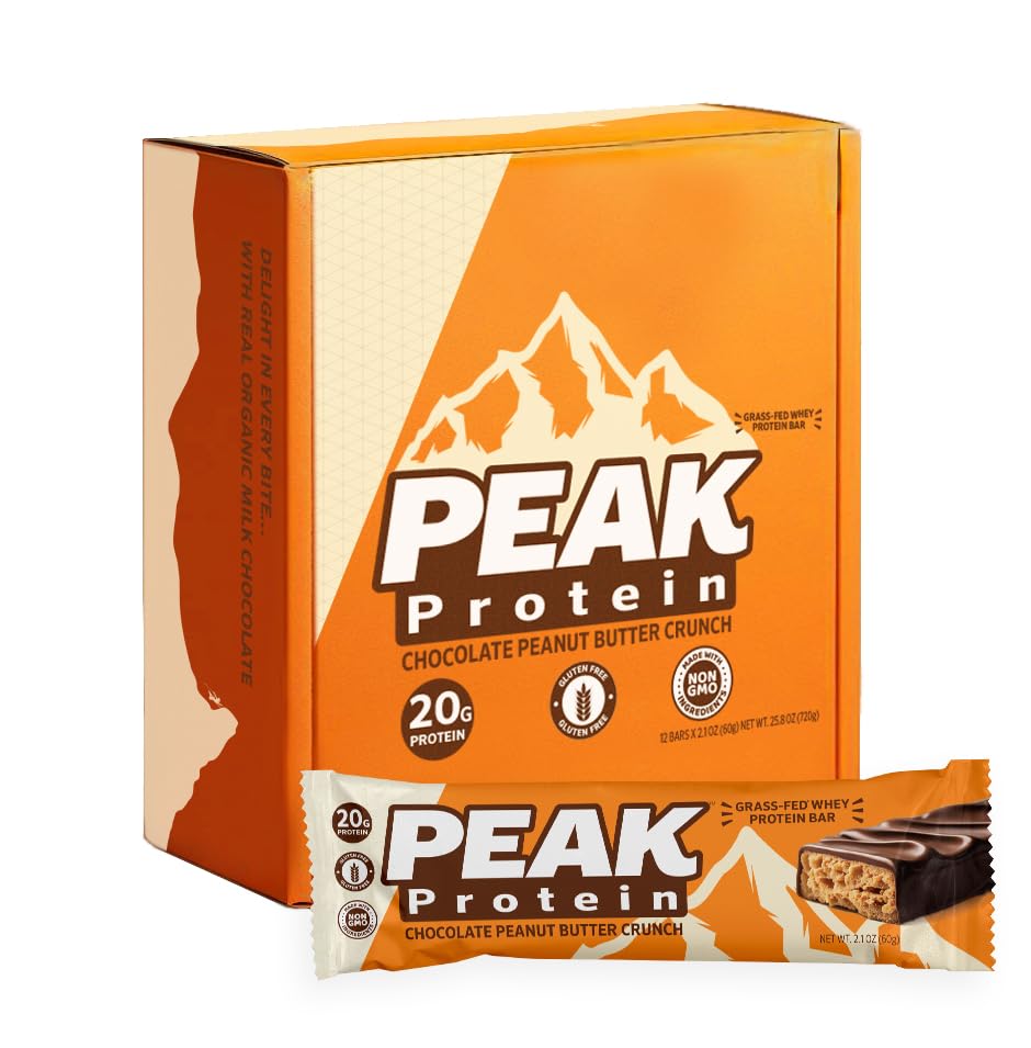 Peak Protein: empaque frontal, snack rápido y proteico.