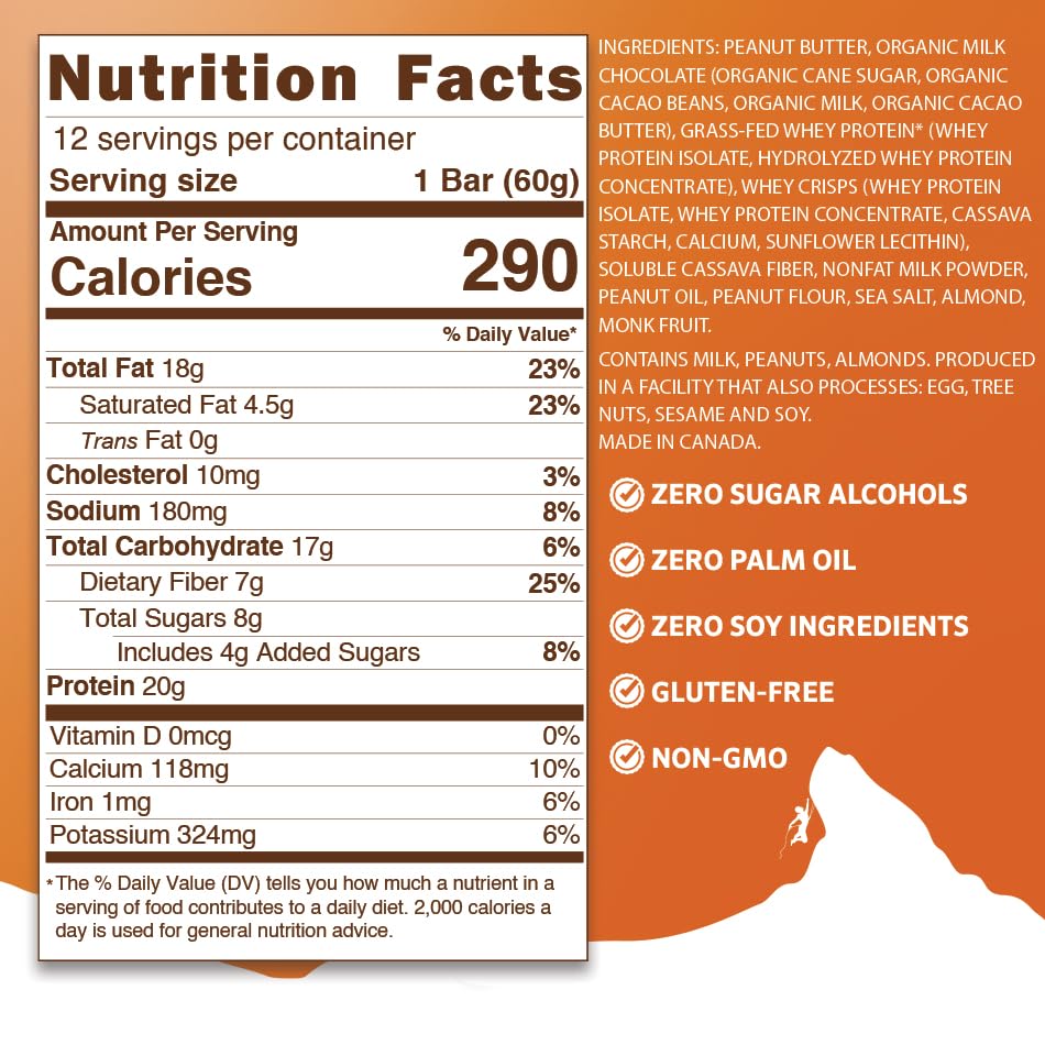 Peak Protein: ingredientes naturales, ideal como merienda post-entrenamiento.