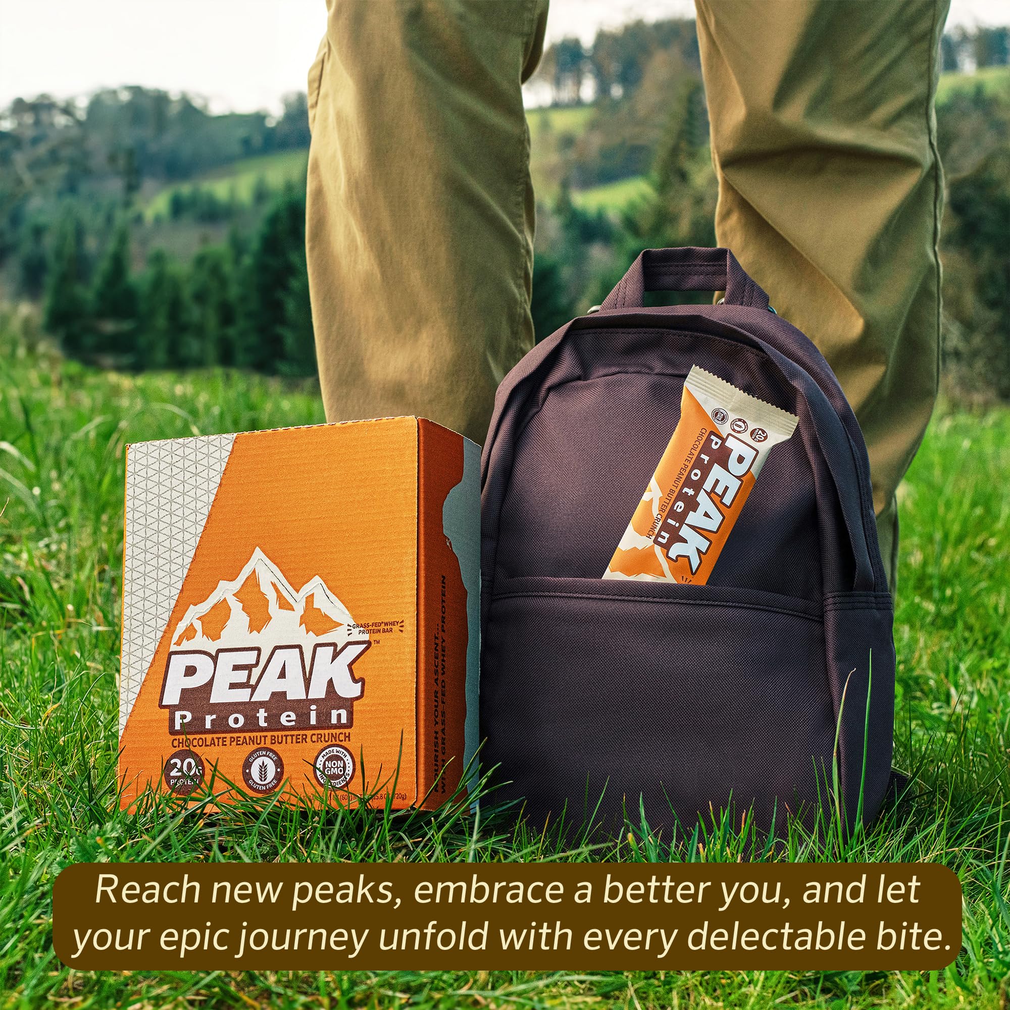 Peak Protein: textura crujiente, sabor chocolate cacahuete, snack satisfactorio.