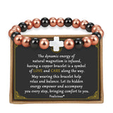 PEALICIOUS pulsera de cobre para mujer con cruz magnética, primer plano de la pieza
