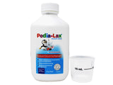 Pedia-Lax laxante líquido, botella visible, facilita dosis para niños.