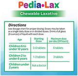 Pedia-Lax para niños, usando la tableta para alivio rápido del estreñimiento.