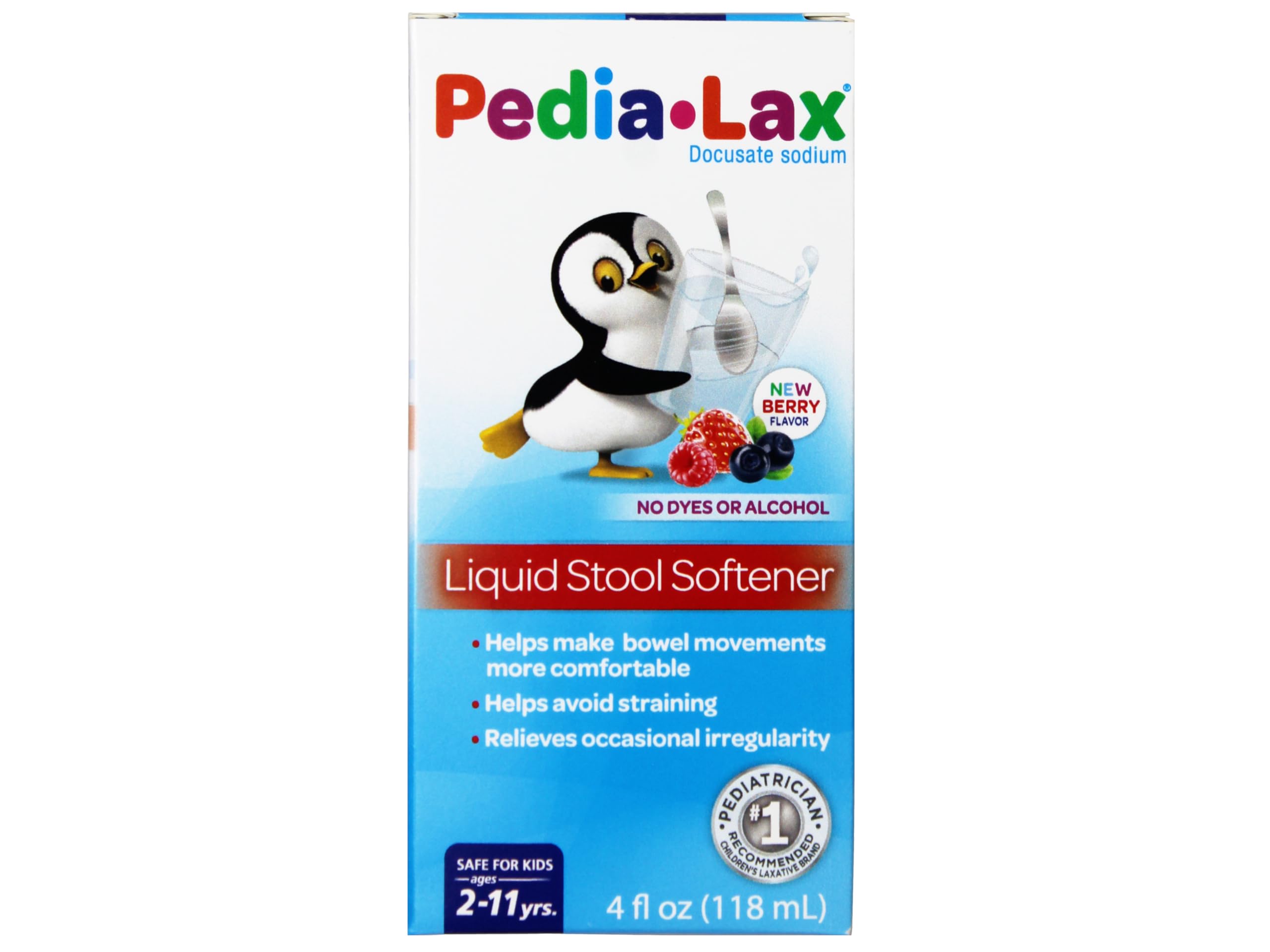 Pedia-Lax para niños 2-11 años, uso suave y gradual.