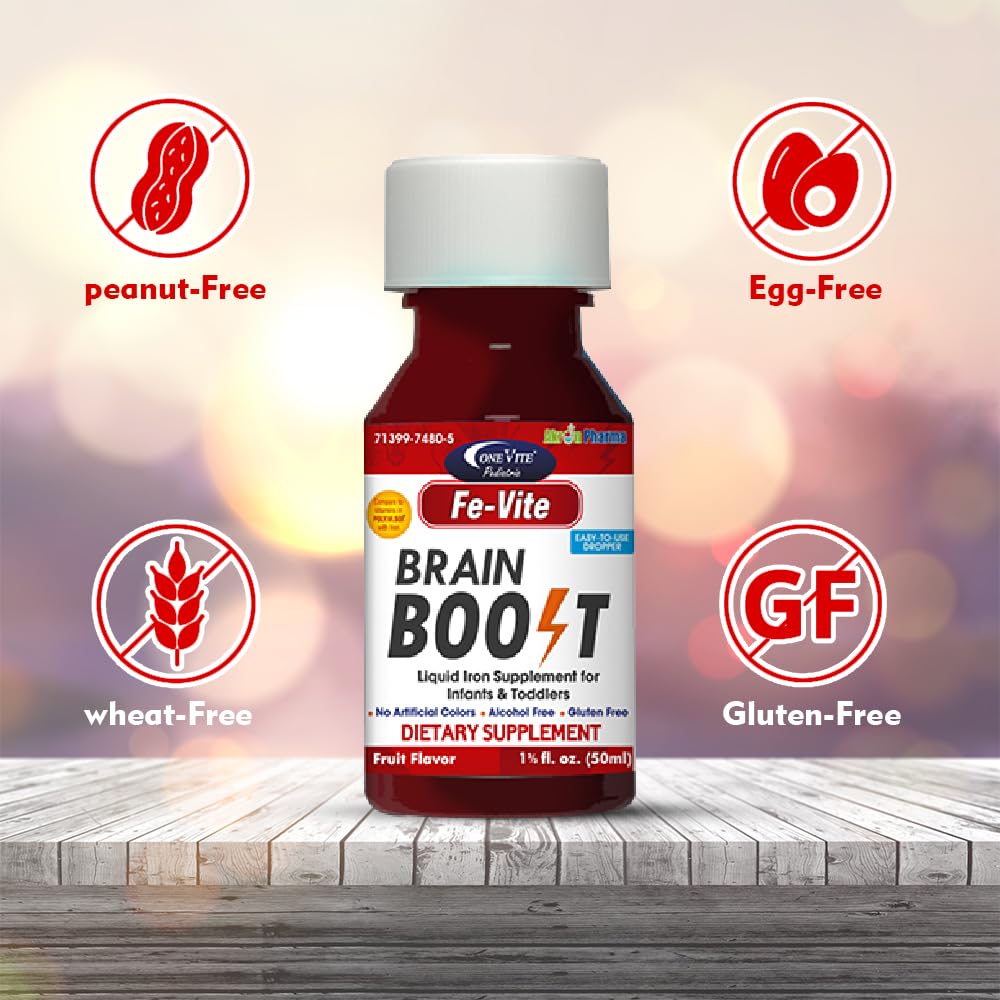 Pediatric FE-Vite Drops para bebés y niños pequeños con formato líquido