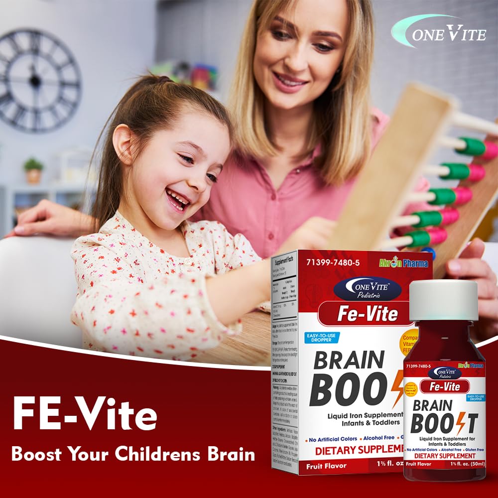 Pediatric FE-Vite Drops con sabor a fruta natural para niños