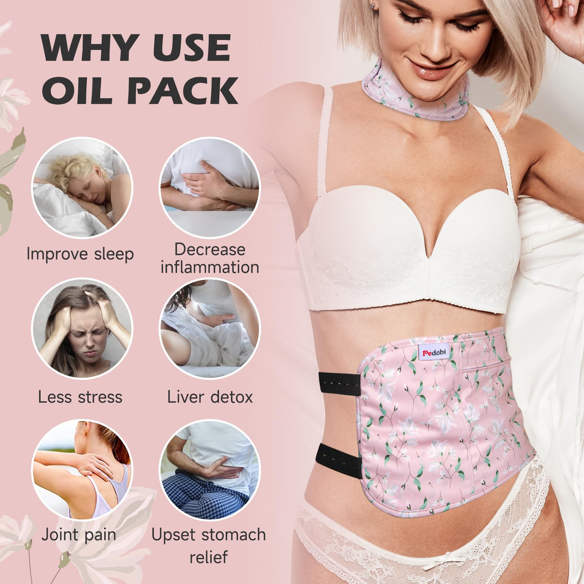 Pedobi wrap aceite de ricino en algodón orgánico ofrece ajuste cómodo.