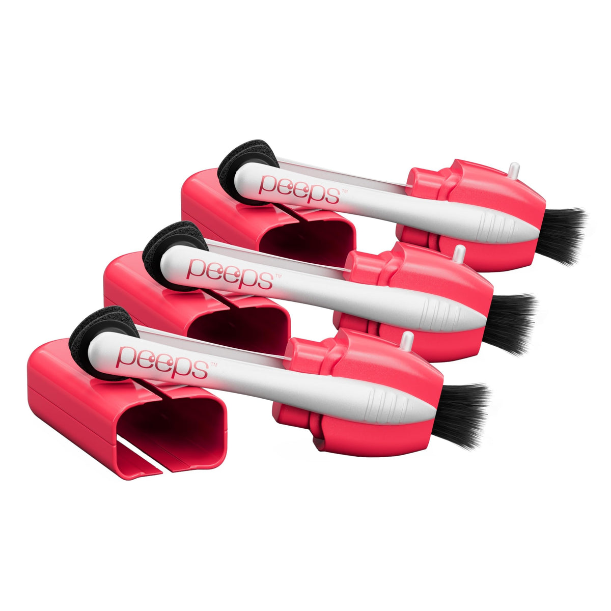 Peeps limpiador de gafas carbono microfibra rosa, paquete de 3 unidades para uso diario