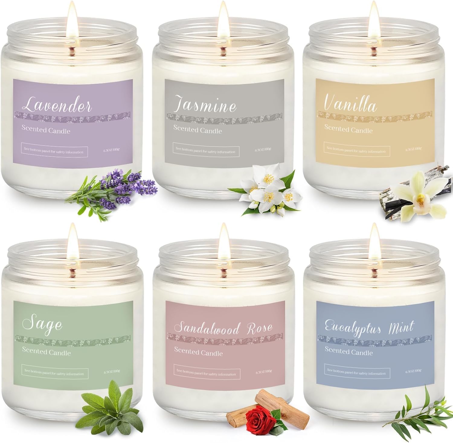 Velas del set PELN para regalo con aromas versátiles