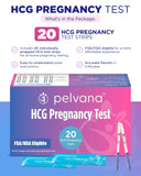 Pelvana tiras prueba HCG, empaquetadas individualmente para frescura y almacenamiento.