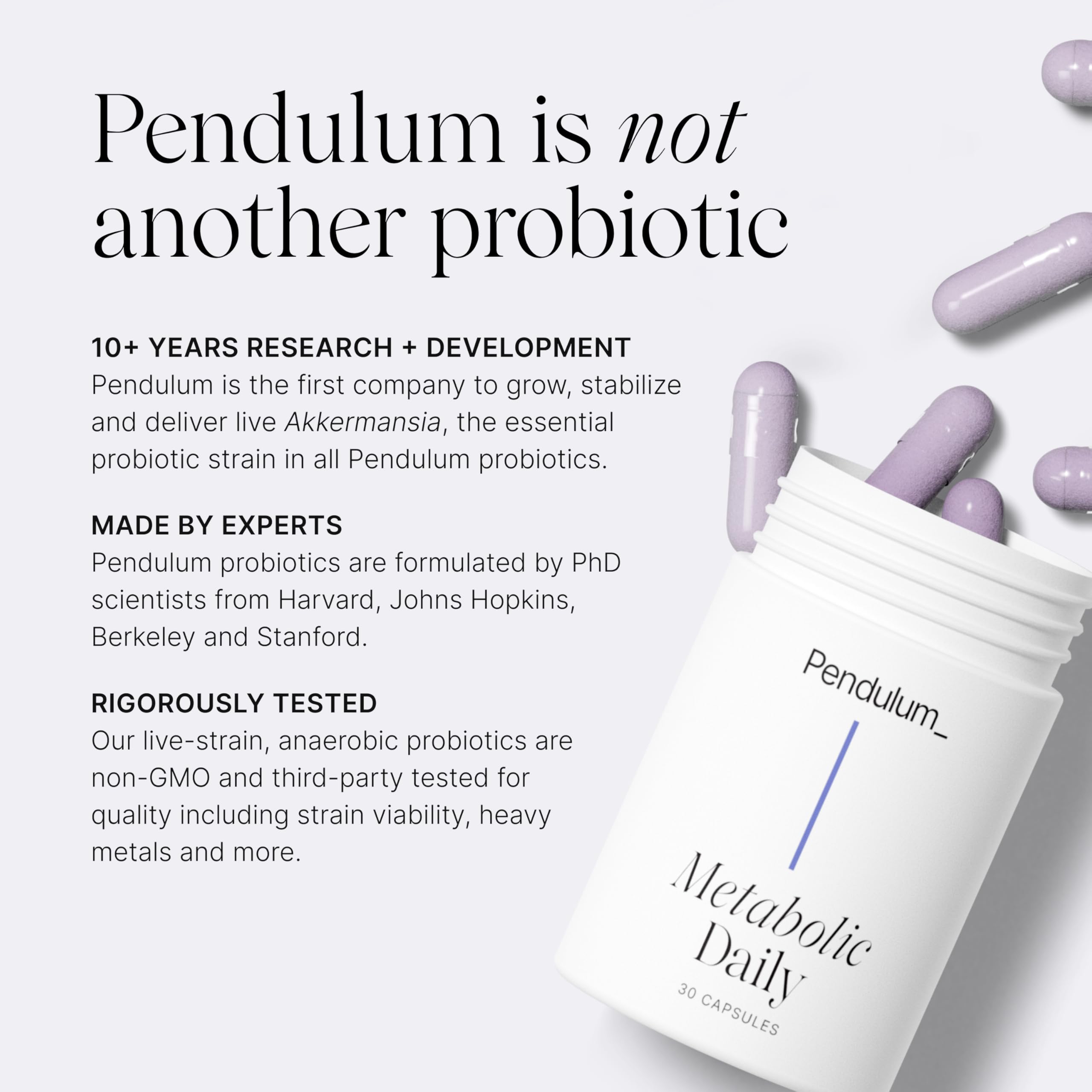 Pendulum Metabolic Daily: caja del producto, presentación lista para compra en línea.