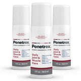 Penetrex gel de aplicación rodante, botella visible, sensación refrescante para uso diario.