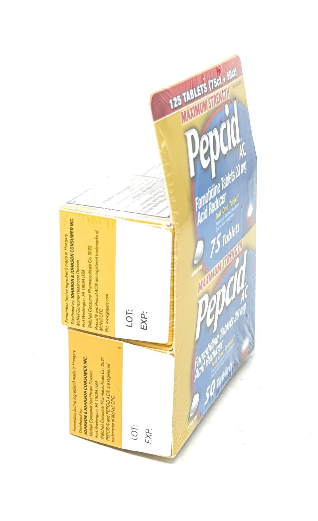 Pepcid AC caja 125 tabletas, fácil de llevar para uso diario
