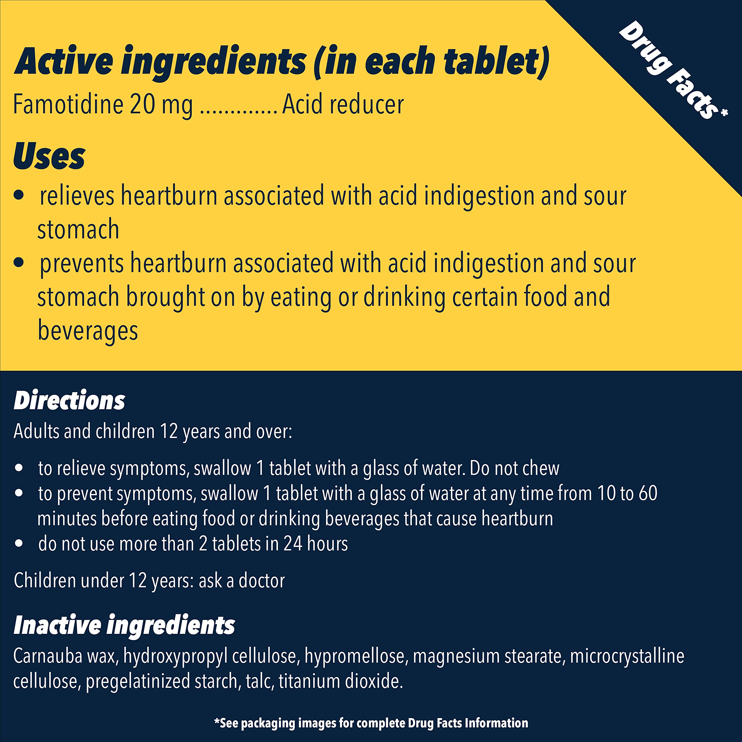 Tomar Pepcid AC antes de comer para prevenir la acidez.