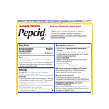 Tableta Pepcid AC junto a la comida para uso preventivo.