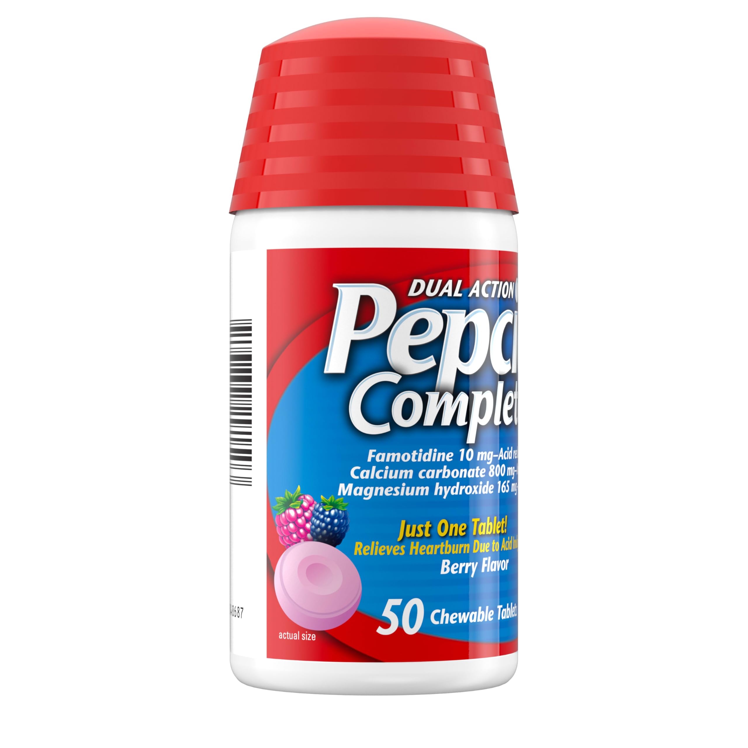 Pepcid Complete antiácidos calcio carbonato presentes para neutralizar el ácido