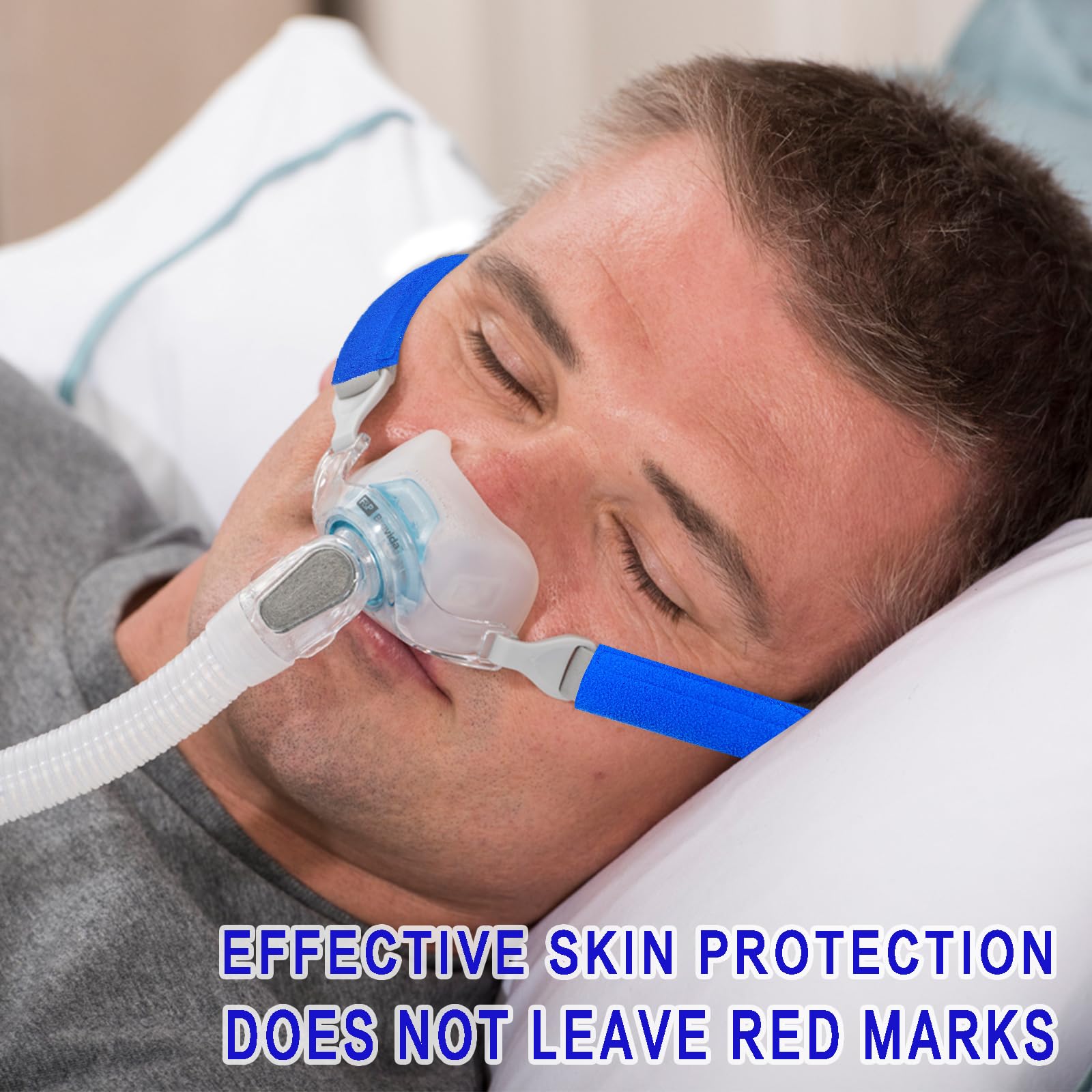 PEPEYYML almohadillas CPAP, tela ligera para mayor comodidad nocturna.