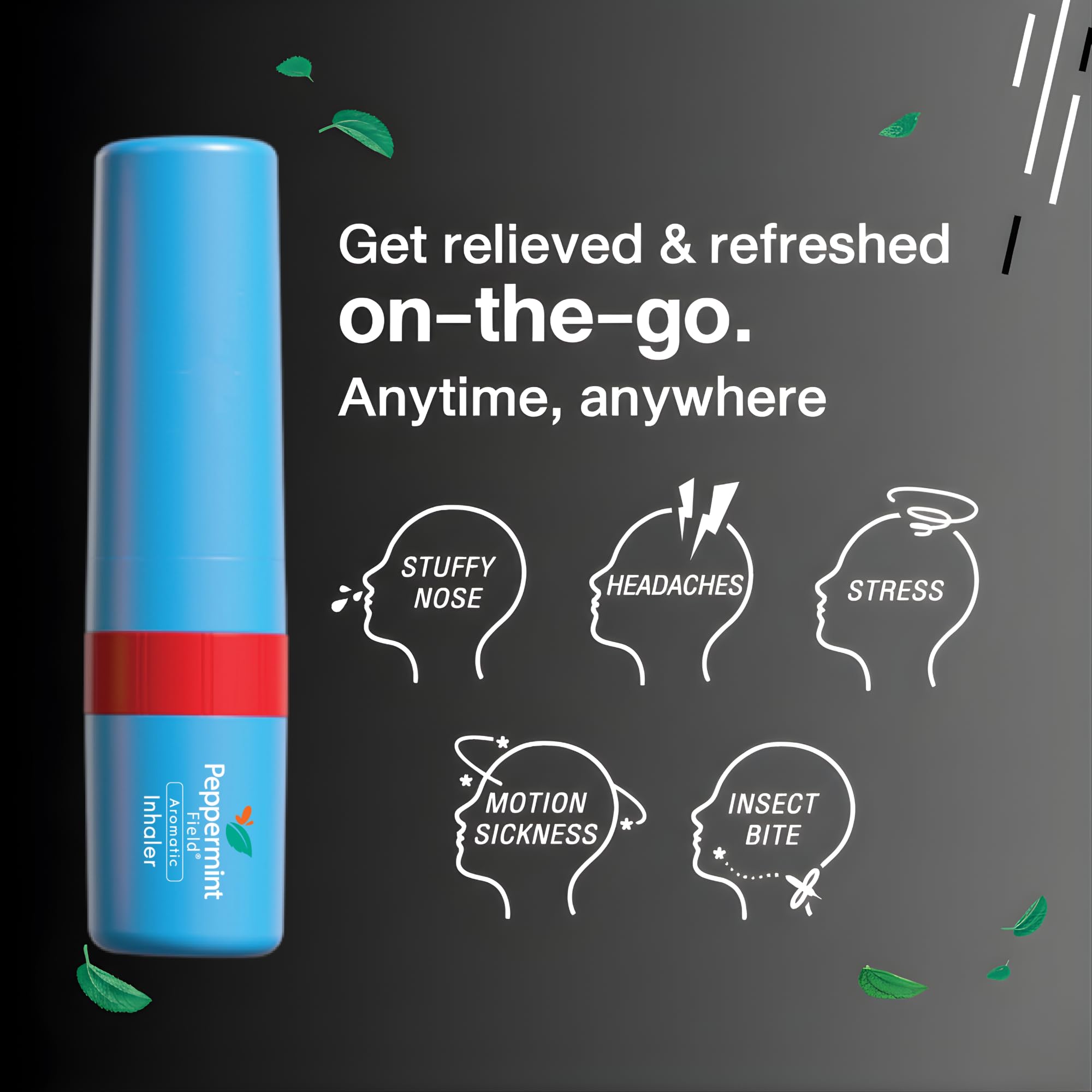 Peppermint Field Inhalador aroma intenso para ritual aromático.