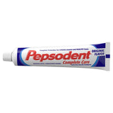 Pepsodent Complete Care, paquete de tres, ideal para la familia.