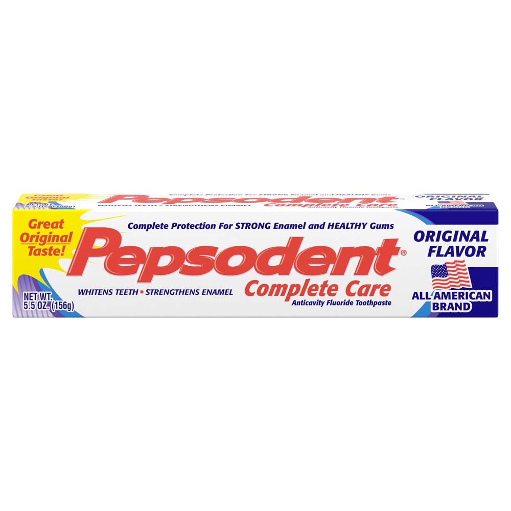 Pepsodent Complete Care, tubo de pasta original para limpieza diaria.