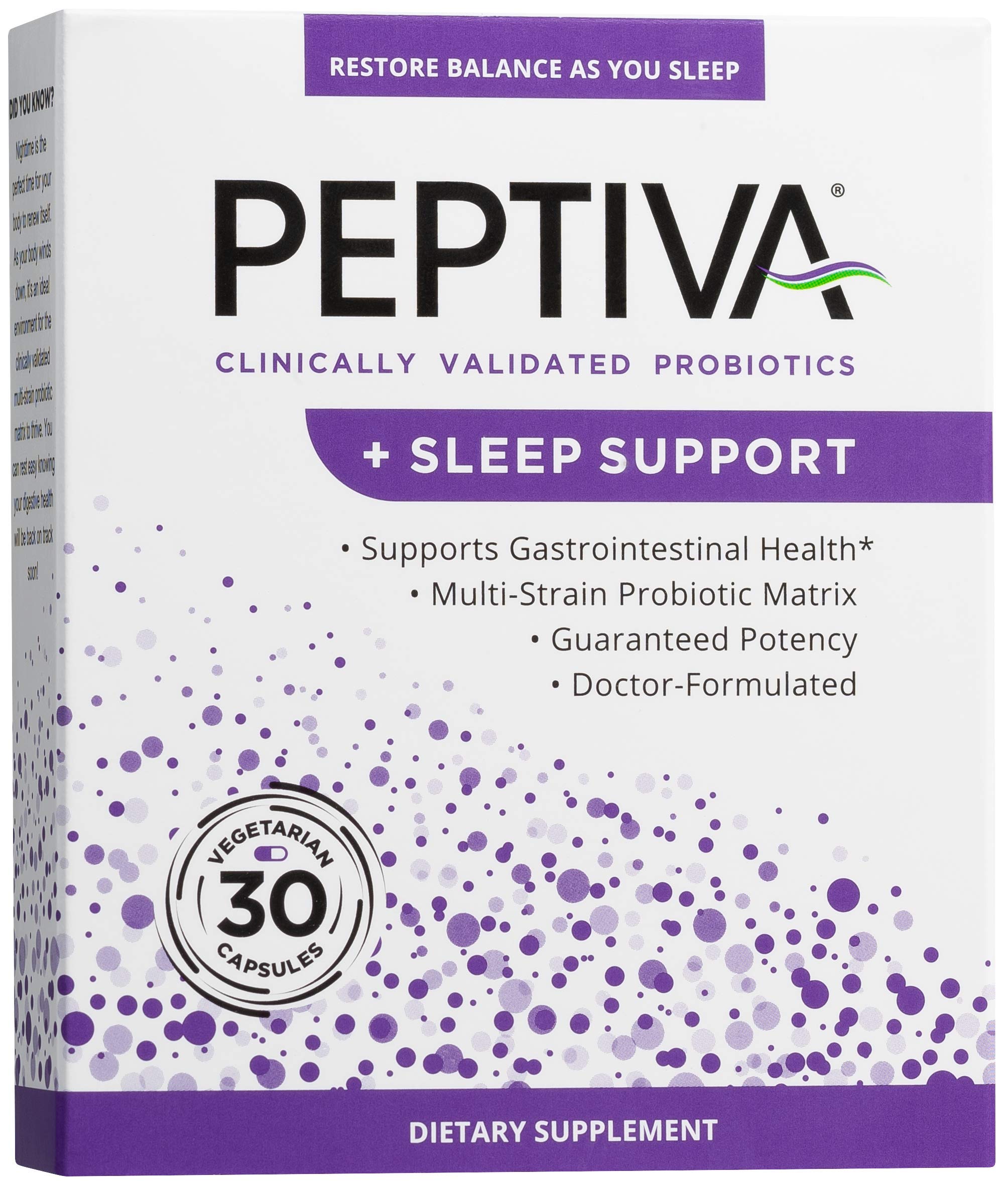 Peptiva en cápsulas con etiqueta visible para soporte digestivo diario y alivio suave.