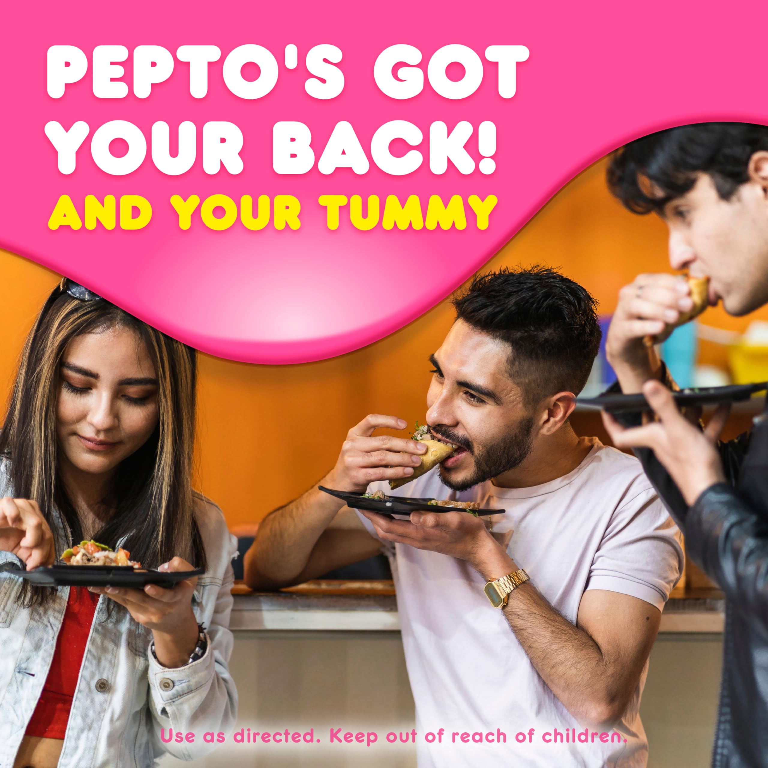 Pepto Bismol tabletas masticables para diarrea y malestar