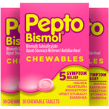 Pepto Bismol tabletas masticables para alivio rápido del malestar estomacal