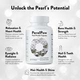 Peralpow empaque de 60 cápsulas, fuente natural de calcio y aminoácidos.