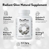 Peralpow polvo de perla orgánico en superficie, antioxidantes para la piel.