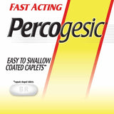 Percogesic, etiqueta sin aspirina muestra opción segura.