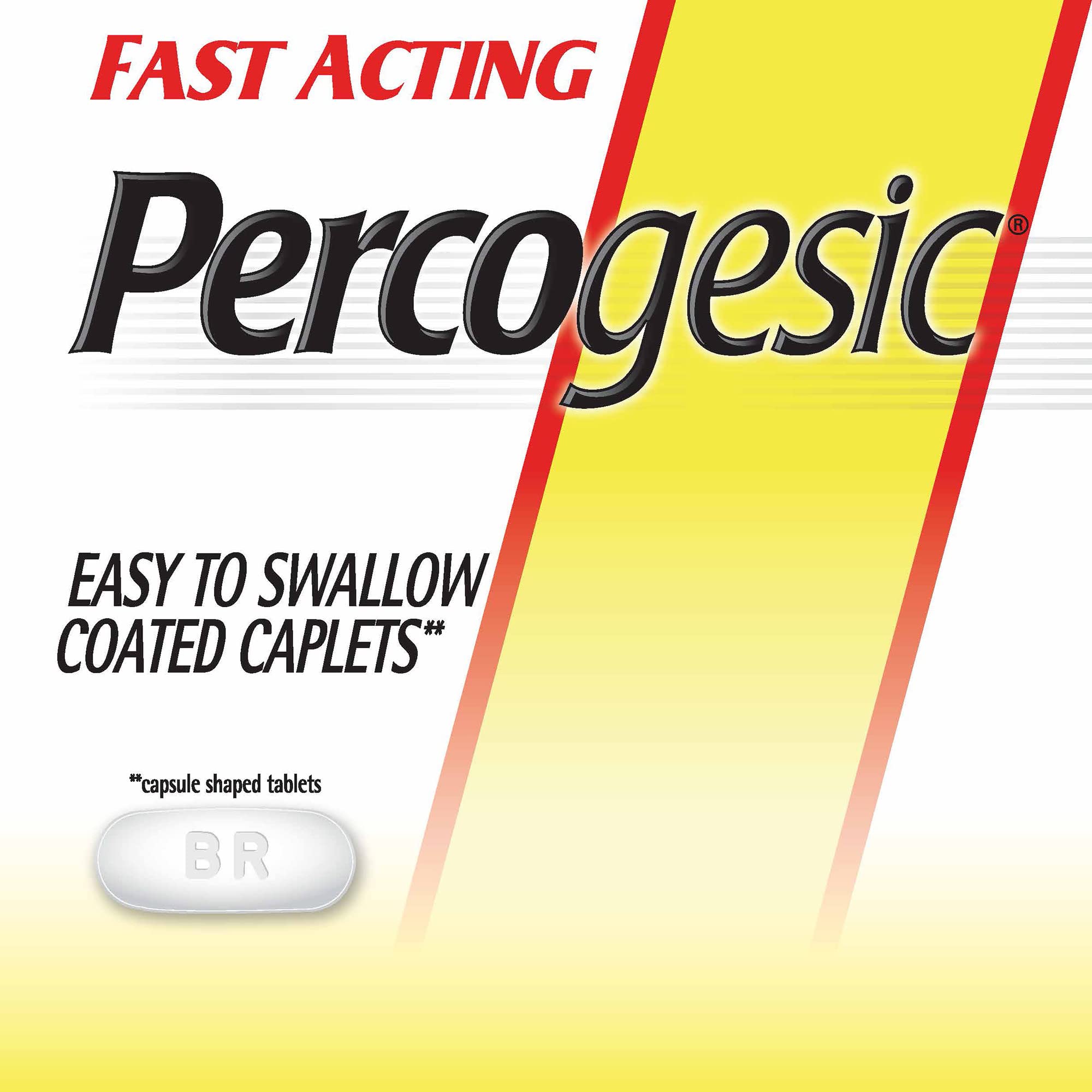 Percogesic Original: tabletas fáciles de tragar, usadas en casa o la oficina.
