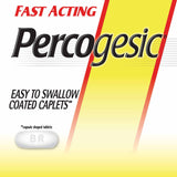 Percogesic Original: tabletas fáciles de tragar, usadas en casa o la oficina.