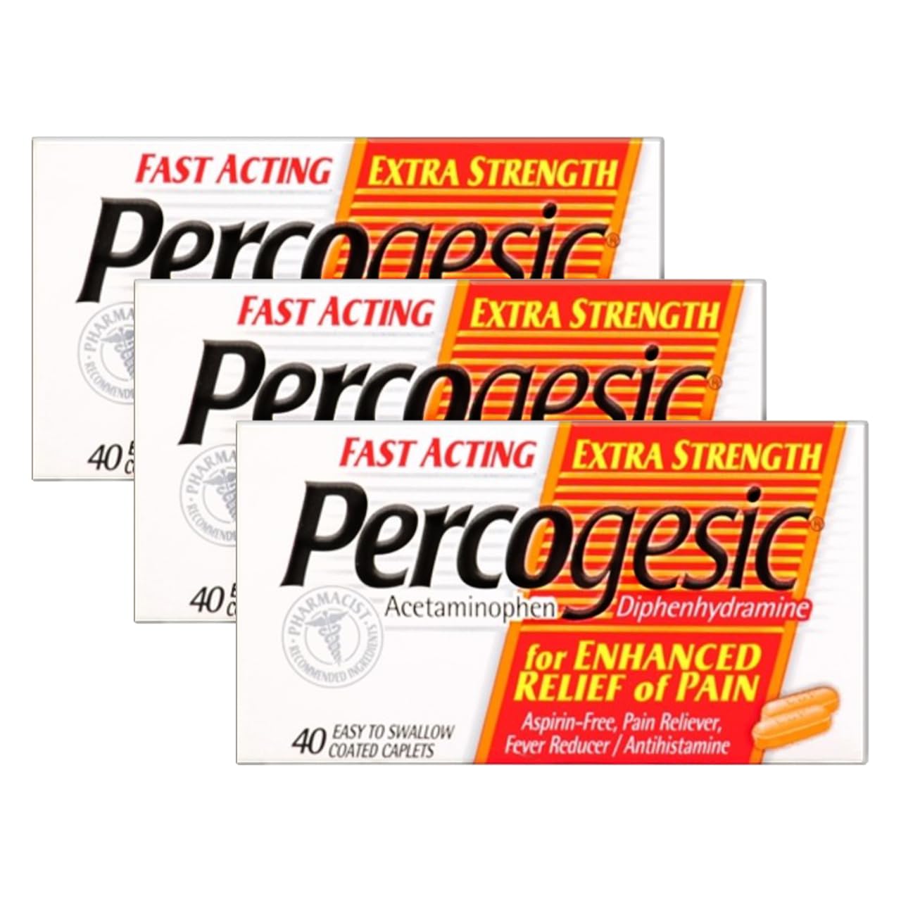 Percogesic tableta recubierta para alivio del dolor