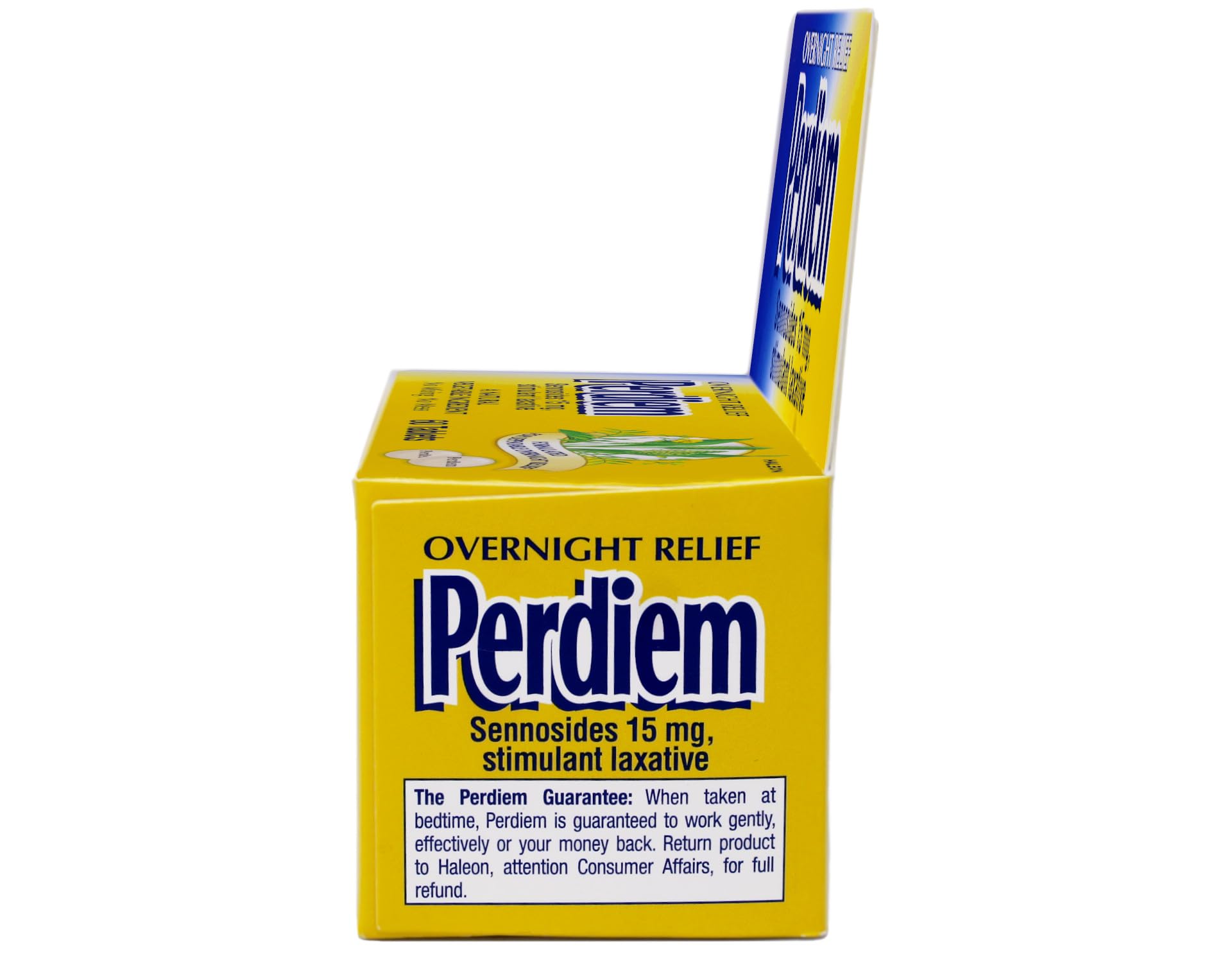 Perdiem Sennosides caja compacta: diseño práctico para casa y viaje.